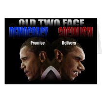 Old Two Face Greeting Cards