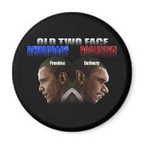 Old Two Face Refrigerator Magnets