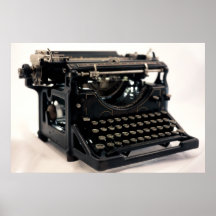 Old Typewriter Poster