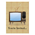 Old Vintage Floor Television Invitation