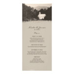 Old Vintage Mountain Church Wedding Menu Personalized Invite