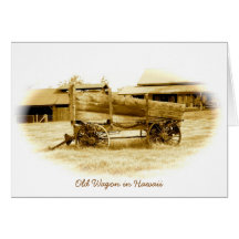 Old Wagon in Hawaii Greeting Cards