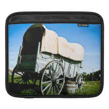 Old West Covered Wagon 02 Rickshaw Sleeve iPad Sleeve