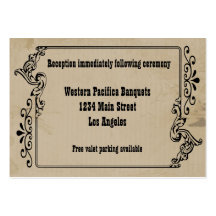 Old West Inspired Reception Card Business Card Templates