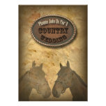 old Western Cowboy Country Wedding Invitation