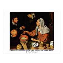 Old Woman Frying Eggs (The Old Cook) Post Cards
