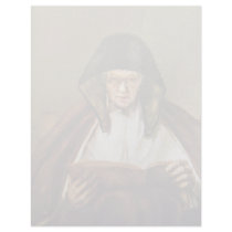 Old Woman Reading,  By Rembrandt Harmensz. Van Custom Letterhead