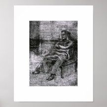 old woman seated print
