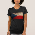 Old Wood Czech Republic Flag; Tee Shirts