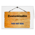 Old Wood Hanging Sign Card