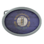 Old Wood Kentucky Flag; Belt Buckles