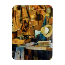 Old Wood Shop Rectangular Magnet
