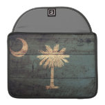 Old Wood South Carolina Flag; Sleeves For MacBook Pro