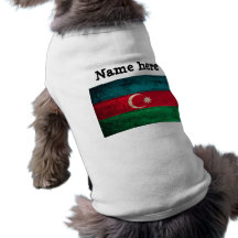 Old Wooden Azerbaijan Flag Doggie T-shirt