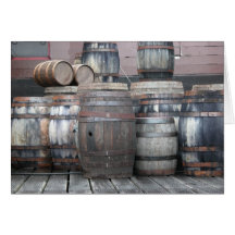 Old Wooden Barrels Cards
