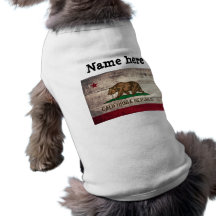 Old Wooden California Flag Dog T-shirt