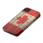 Old Wooden Canadian Flag iPhone 4 Cover