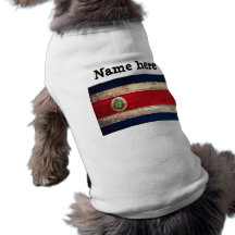Old Wooden Costa Rican Flag Pet Shirt