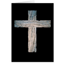 Old Wooden Cross Card
