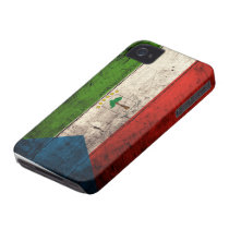 Old Wooden Equatorial Guinea Flag Iphone 4 Cases