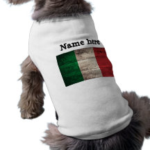 Old Wooden Italy Flag Dog T-shirt
