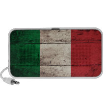 Old Wooden Italy Flag Laptop Speaker