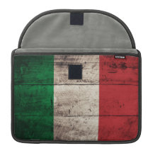 Old Wooden Italy Flag Sleeves For MacBooks