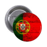 Old Wooden Portugal Flag Pinback Buttons