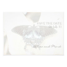 Old World Butterfly Save the Date Announcements