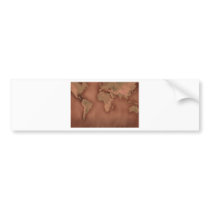 old world map bumper stickers