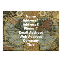 Old World Map Business Card