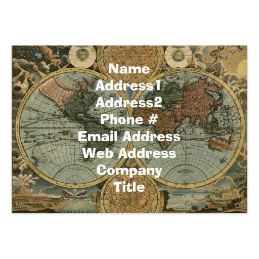 Old World Map Business Card