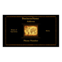 Old World Map Business Card