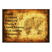 Old World Map Business Card