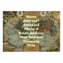 Old World Map Business Cards