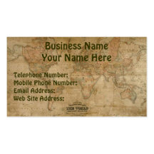OLD WORLD MAP Business & Profile Cards Business Card Template