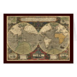 Old World Map Card
