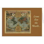Old World Map Gifts Cards