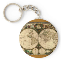 Old World Map  Gifts Keychains