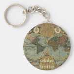 Old World Map Gifts Keychains