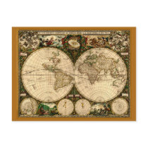 Old World Map  Gifts Postcard