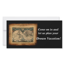 Old World Map Invitation Photo Card