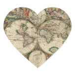 Old world map stickers
