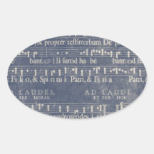 Old World Music in Colour Oval Stickers