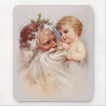 Old World Santa and Cherub Mouse Mats