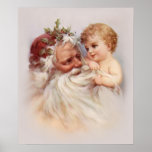 Old World Santa and Cherub Posters