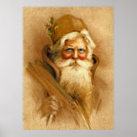Old World Santa Claus, Vintage Victorian St. Nick Posters