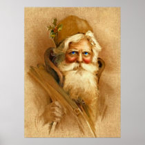 Old World Santa Claus, Vintage Victorian St. Nick Posters