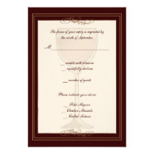 Old World Wineglass Vineyard Winery Response Card