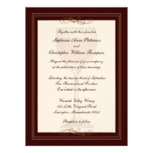 Old World Wineglass Vineyard Winery Wedding Announcements